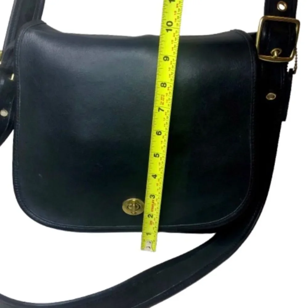 Vintage COACH Black Stewardess Glove Tanned Turn Lock Bag Costa Rica COA 9525